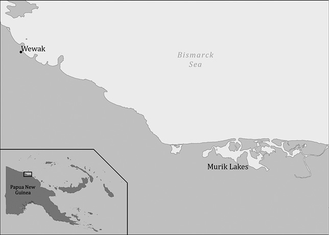 Figure 2. Wewak town and the Murik Lakes