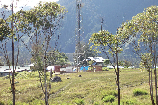 Figure 3. Digicel tower being completed, Telefomin
