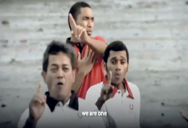 Figure 8. Vodafone Fiji employees singing