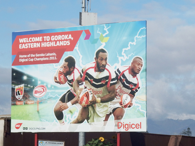 Figure 1. Digicel billboard in Goroka, 2014